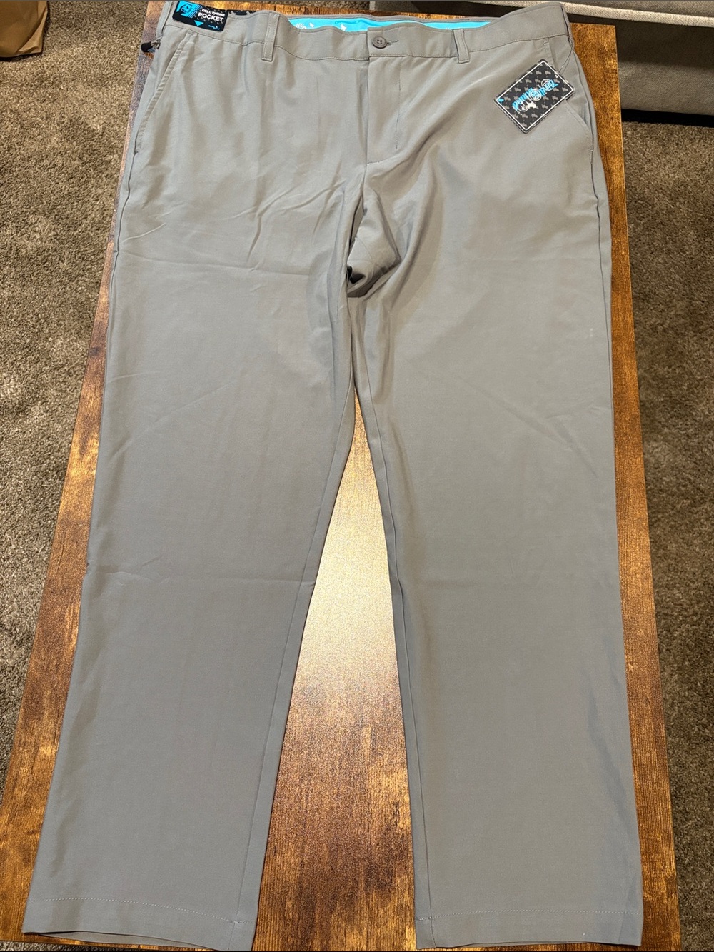 Men's Gray Performance Stretch Golf Pants - Lightweight Comfort 40/30